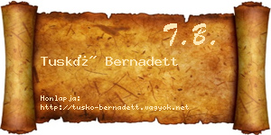 Tuskó Bernadett névjegykártya