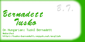 bernadett tusko business card