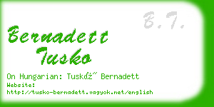 bernadett tusko business card